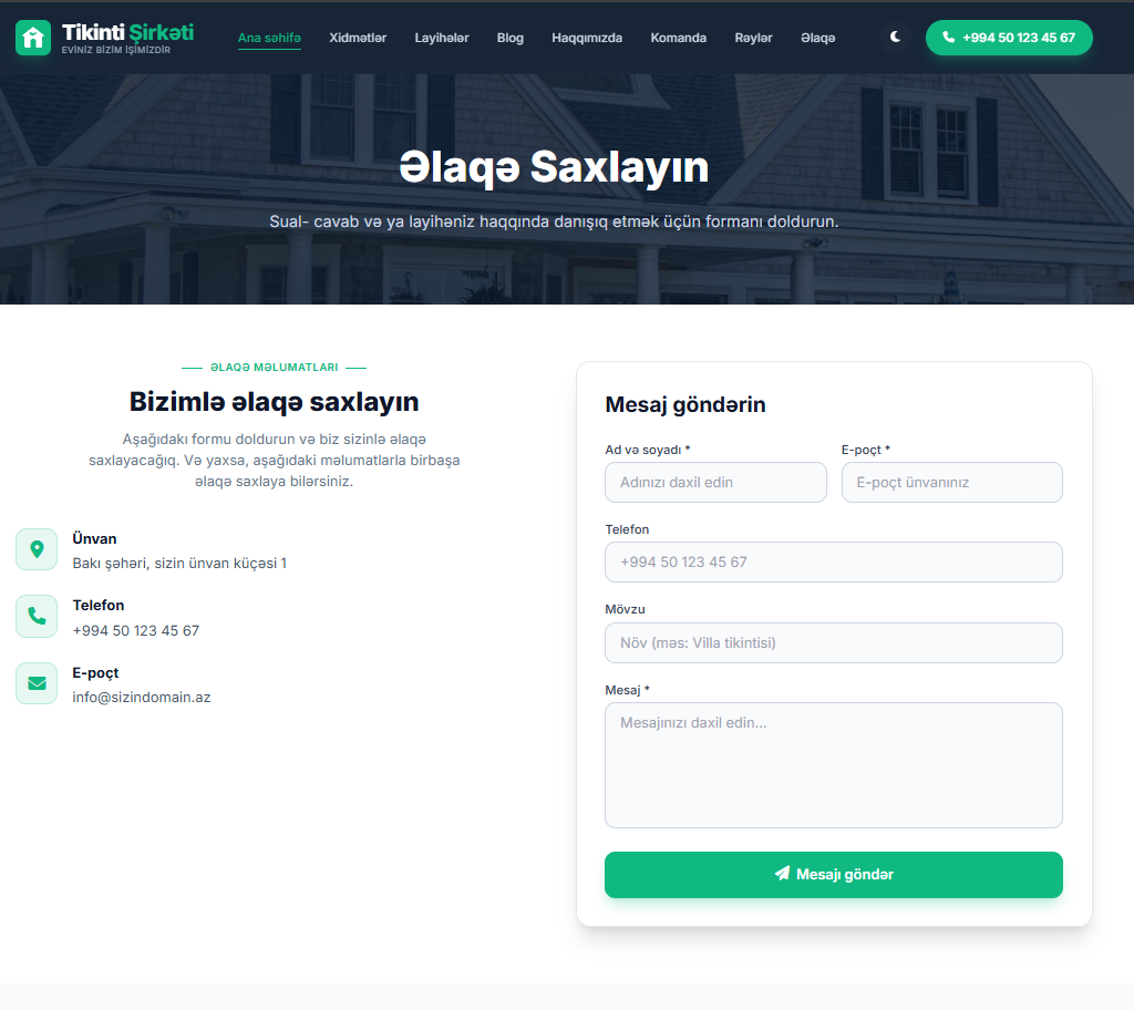 Construction and Renovation Website
