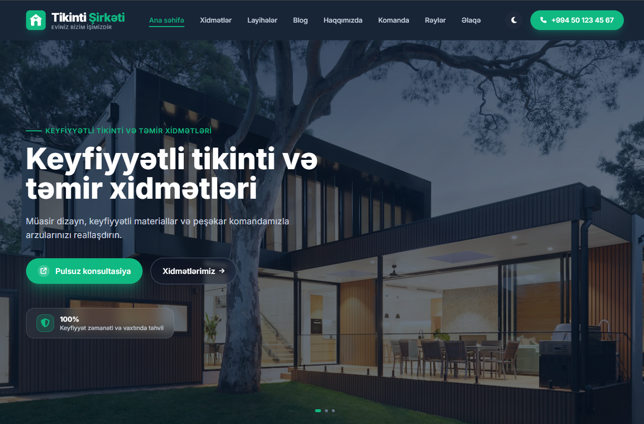 Construction and Renovation Website